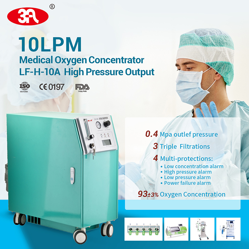  High pressure oxygen concentrator machine 10LPM medical oxygen generators